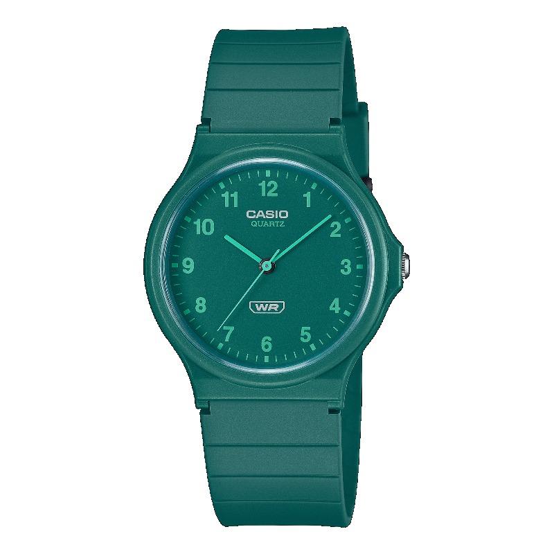 Casio Men s Resin Water Resistant Analog Quartz Watch MQ-24B-3B зелёный