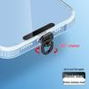 Ultra-Thin Stainless Steel Rotating Phone Lanyard Clip with Anti-Lost Sticker