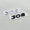 Neues 3D ABS Chrom Schwarz Logo 308 Emblem Buchstaben Aufkleber Auto Heckklappen Emblem für Peugeot 308 SW GT Line GTI T9 T7 P5 Zubehör