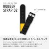 Victorinox 21mm Watch Rubber Strap with D2 Pin Lightweight and Black Band, Tool-Free Buckle, Breathable, [V.60045]