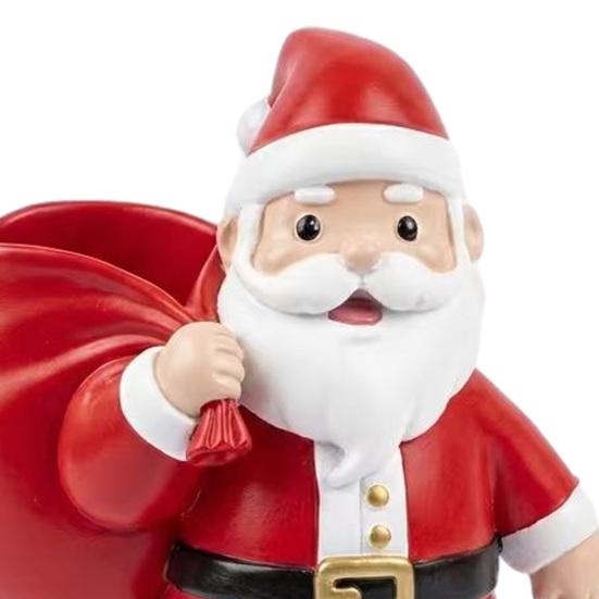 Unique Christmas Gifts for Friends Santa Claus Statue Pen Holder, Mini Potted Plant Desk Organizer Festive Room Accents Christmas, Holiday Tabletop