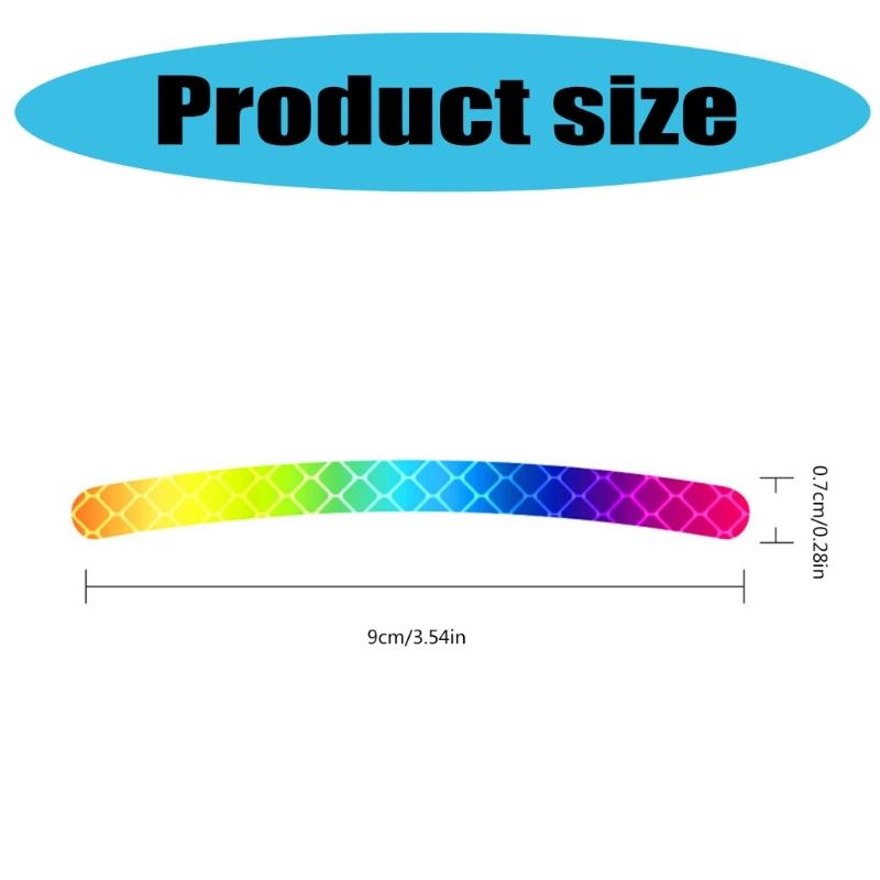20pcs Adhesive Reflectors Sticker Door Handle Safety Warn Sticker Waterproofed for Road Marking
