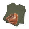 Punch the Monkey Shirt Viral Macaque Meme Baby Monkey Holding Plush Toy Tee