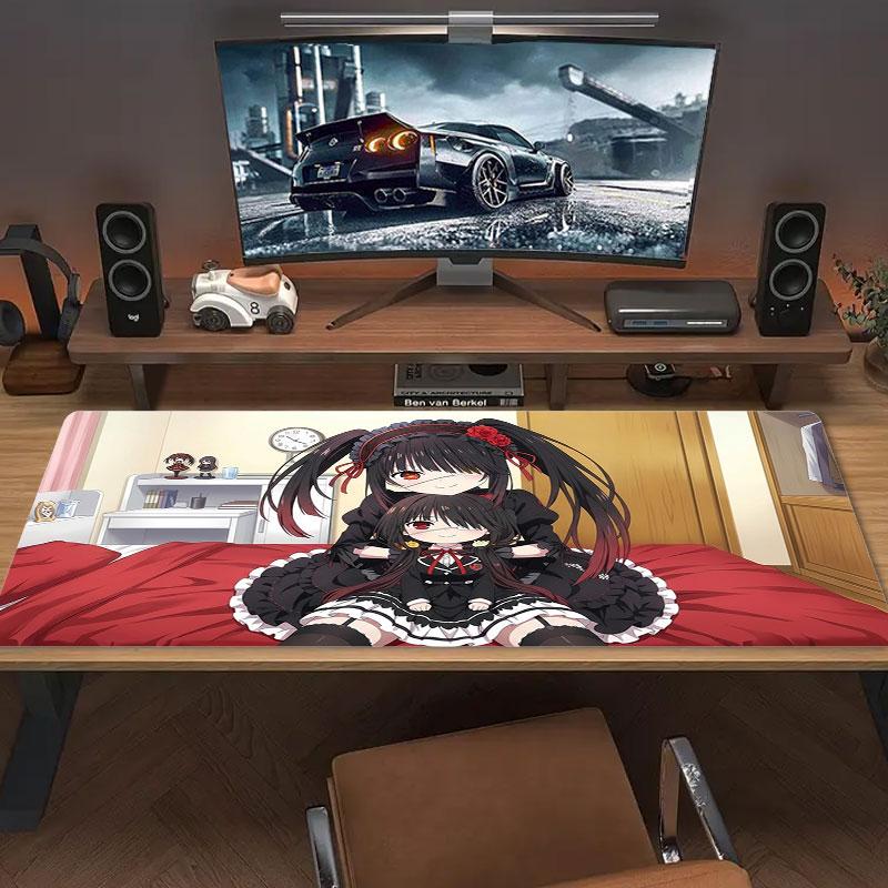 Black Fantasy Large Size Mouse Pad Large Gaming Table Cushion Nonslip Laptop Tablet Big Mousepad Xxl Mat Mini Pc Playmat With Lock Edge