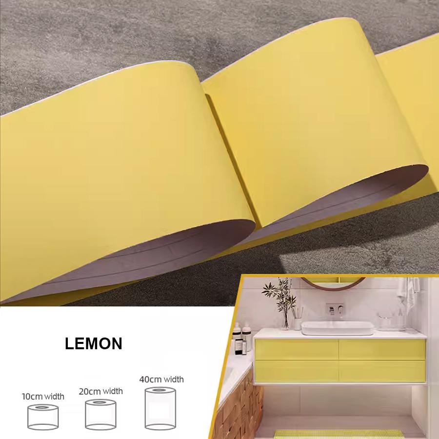 

Однотонные обои для плинтуса, самоклеящаяся наклейка для оклейки кромок дверной коробки, декорация, ПВХ, желтый, водонепроницаемая, реновационная пленка 10cm x 5m