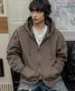 Lemain Second Vintage Pigment 2-Way Oversized Zip-Up Hoodie_2 Colors