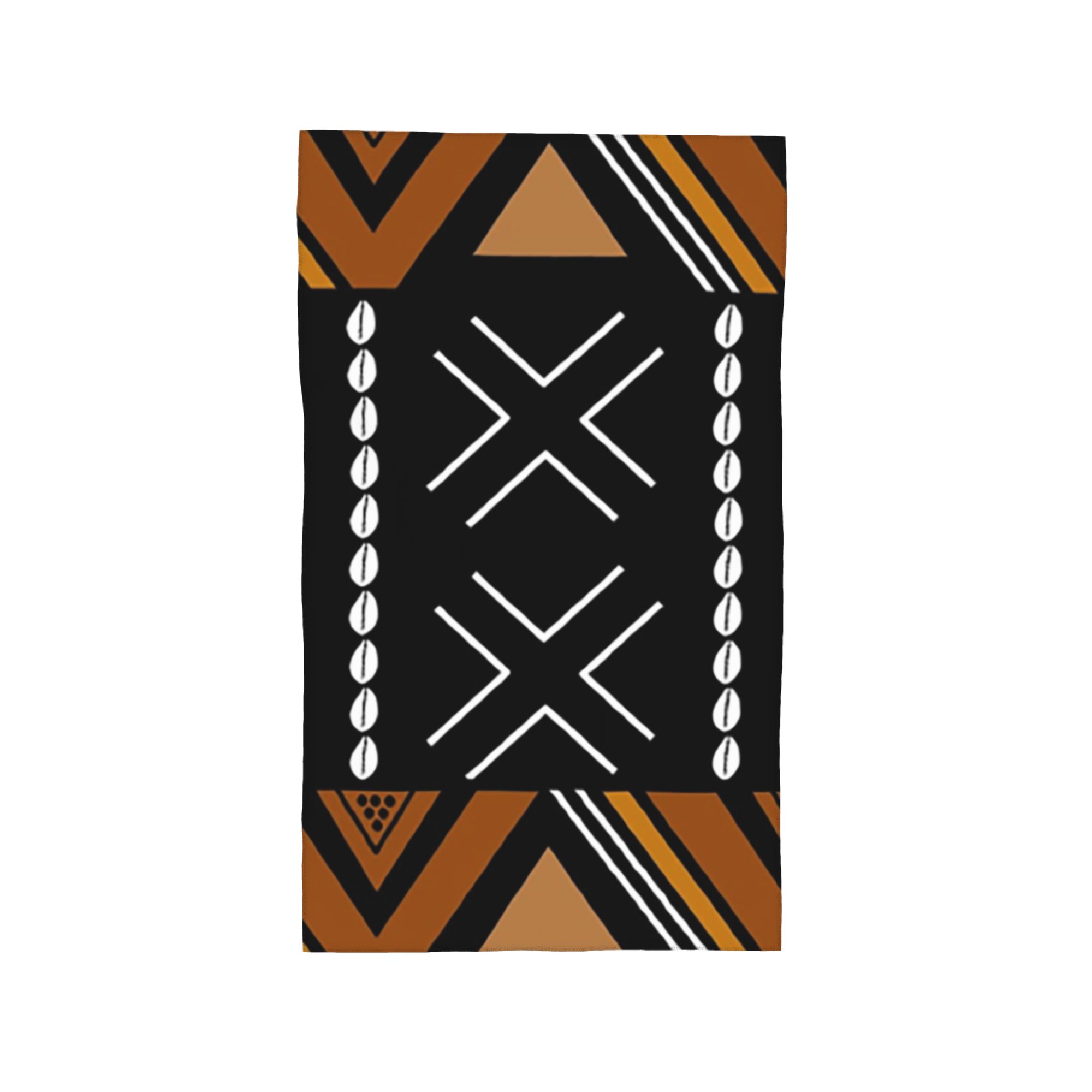African Mud Cloth Bogolan Design Soft Face Towel Quick Dry Pool Bath Cotton Towels Breathable W40*H60(CM)