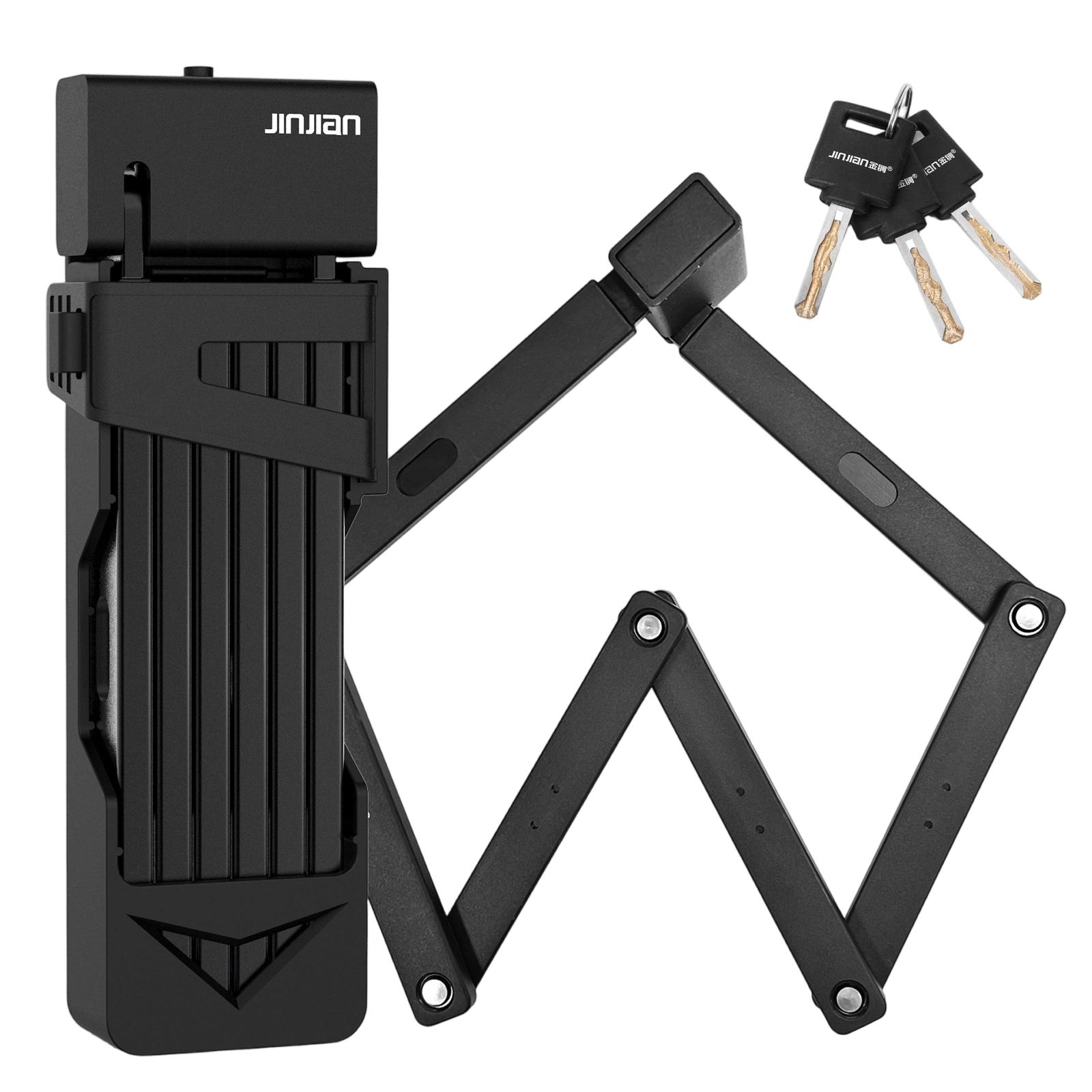 Foldable Bicycle Lock Portable High Security Anti-Theft Cycling Chain Locks Heavy Chain Cable Padlock Bicycle Password Lock