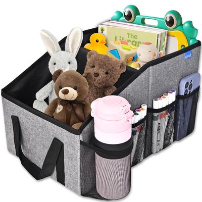 Smof Foldable Car Storage Box with Multiple Pockets and Drink Convenient Storage for Car and Passenger Large Capacity for Organizing and Holder.