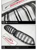 BMW 8 Series G14/G15 Facelift Gloss Black/Carbon Fiber Double Line Mesh Front Grille