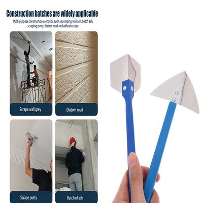 Stainless Steel Spatula Sealing Tools Corner Trowel Plastic Handle Trowel Painting Putty Internal External Corner Putty Scraper