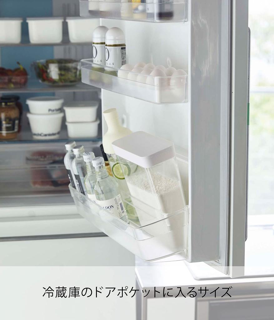 Yamazaki Dry Food Storage X X Tower Sliding Cereal Storage 4952 Container, White, Approx. W18.7 D8.5 H24.5cm, Style, Closure, Container,