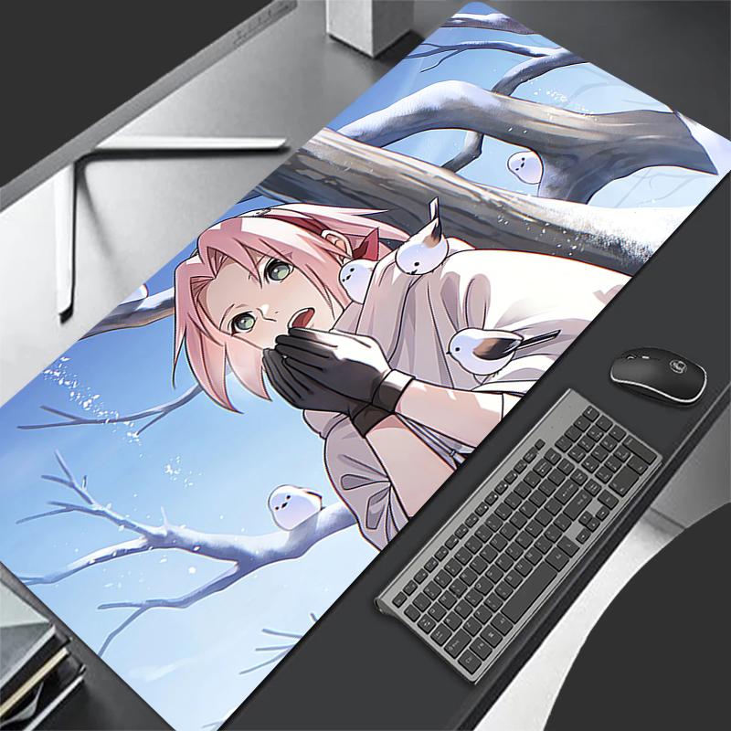 Mouse Pad Anime Gaming Accessories Mousepad Naruto Sakura Haruno Gamer Pc Completo Computer Keyboard Pad Carpet Desk Mat Varmilo