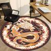 1pc Dragon Circle Office Round Area Rug, Indoor Mat Suitable For Office, Under Office Chairs Bedroom Living Room Home Decor, Room Deco