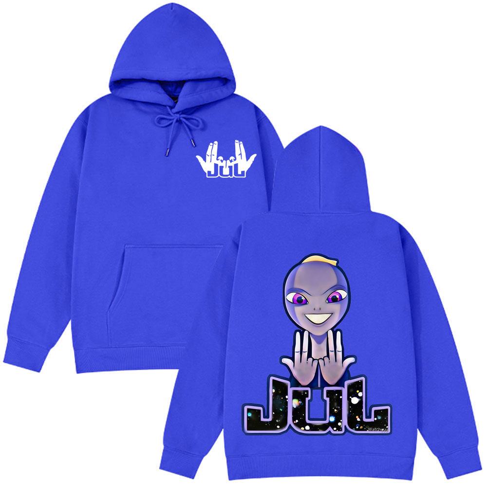 Jul French Rapper Album Merch Hoodie Loose Clothing Hip-hop Sweatshirt Long sleeves Unisex Fashion Design Pullover