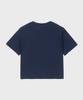 BASIC HOUSE Women'S Round Cropped Short Sleeve T-Shirt Navy Lats0202