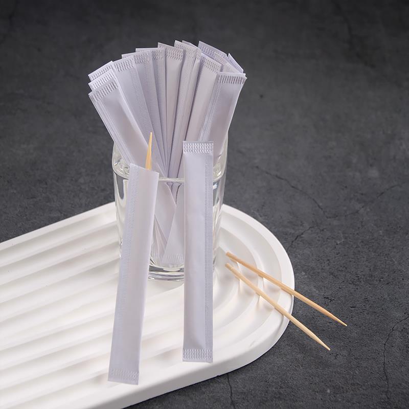 1000Pcs Bamboo Toothpicks Fruit Tooth Picks Restaurant Hotel Tooth Sticks Kraft Paper Toothpicks Individual Packing