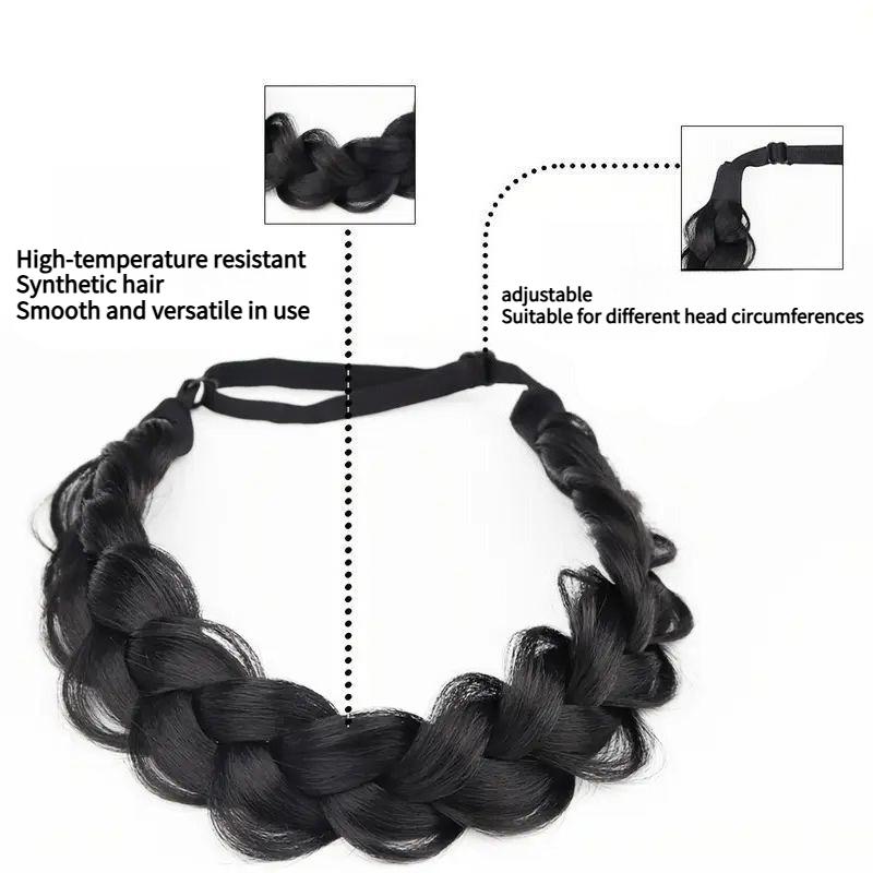 1PC Braid Wig Hair Band Soft Headband Soft Handmade Hair Band Wig Accessories Braid Internet celebrity Hand Tear Braid Hair Band
