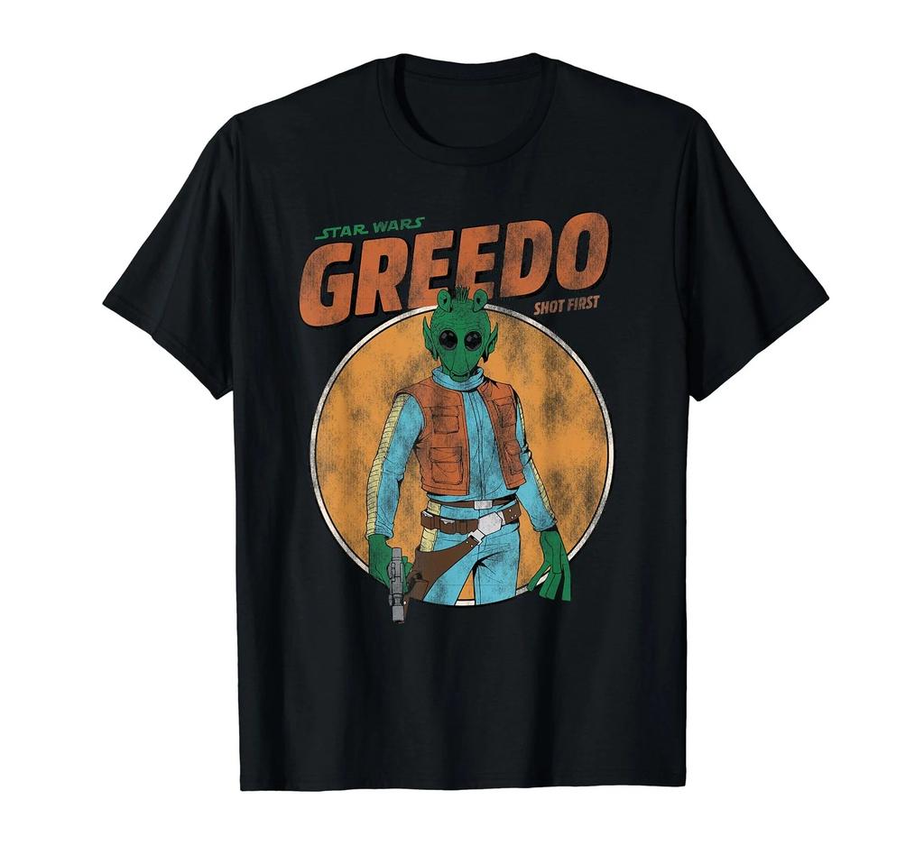 Star Wars Greedo Shot First Retro T-Shirt_