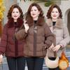 Mom's Autumn Winter Thick Cotton Coat Fashionable Warm Wear for Middle-Aged & Elderly Women