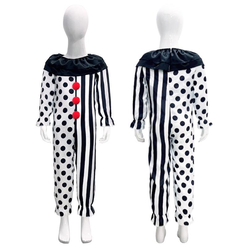 Soul-Reaving Clown Kids' Bodysuit - Halloween Horror Costume for Role Play & Stage