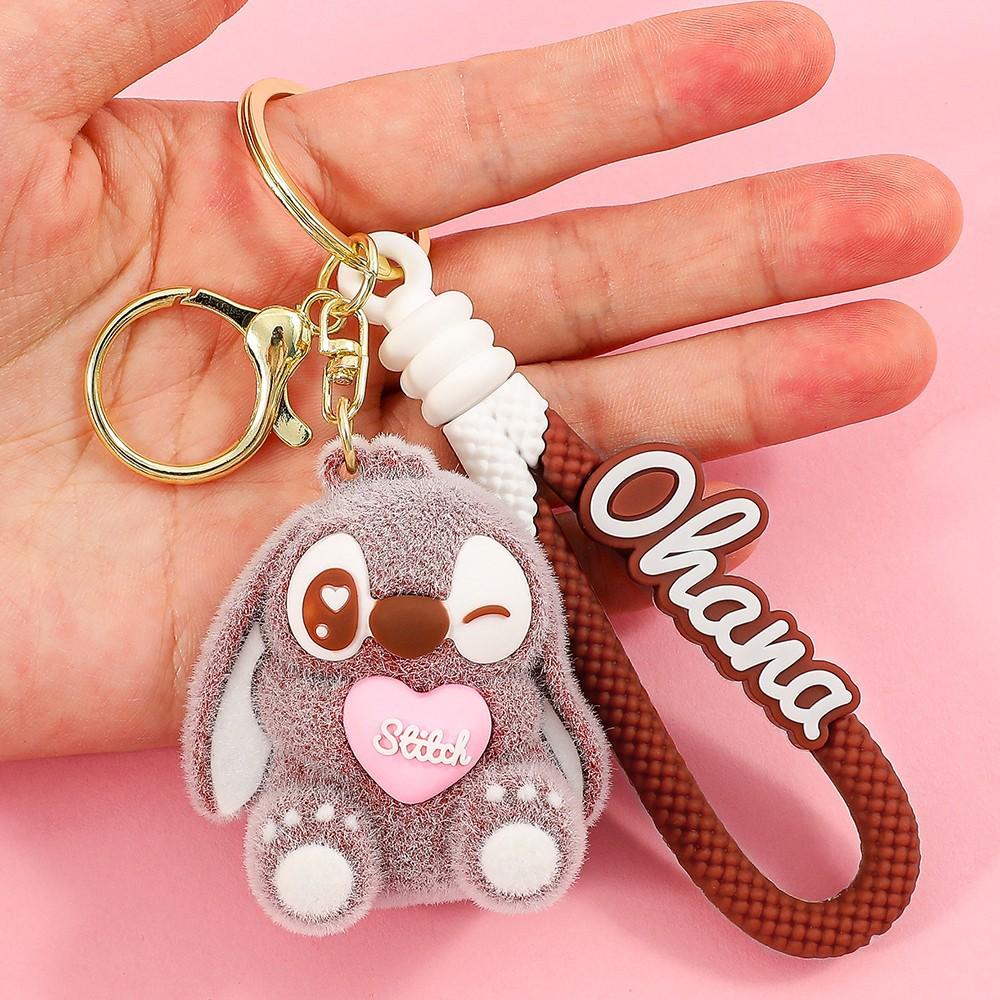 Disneystitch Newly Designed Plush Stitch Keychain Keyring Accessories Cute Backpack Pendant Valentine s Day Gift