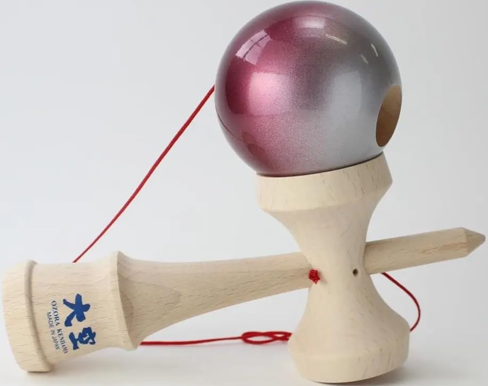 Yamagata Kobo Competition Kendama "Ozora" (Japan Kendama Association Certified) Premium Red & Silver