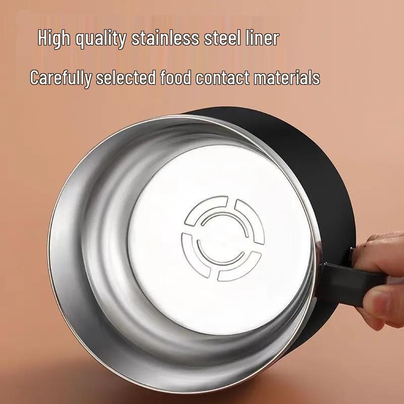 Edelstahl Instant-Nudel-Schüssel mit Deckel, Verbrühschutz-Sieb, Perfekt für Wohnheime und Studenten