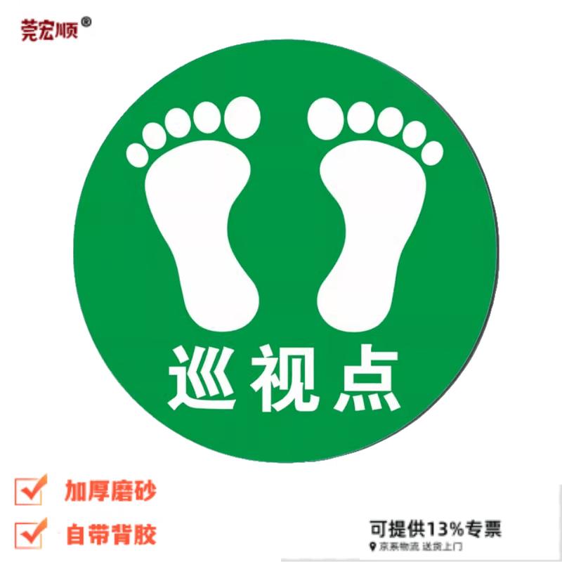 Circular Workshop Patrol Point Sign Stickers