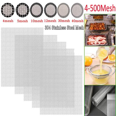 4–500 Mesh 304 Edelstahl-Mesh-Filternetz, Metallfront-Reparatur-Fix-Mesh-Filtration, gewebtes Draht-Siebblech, Siebfilter
