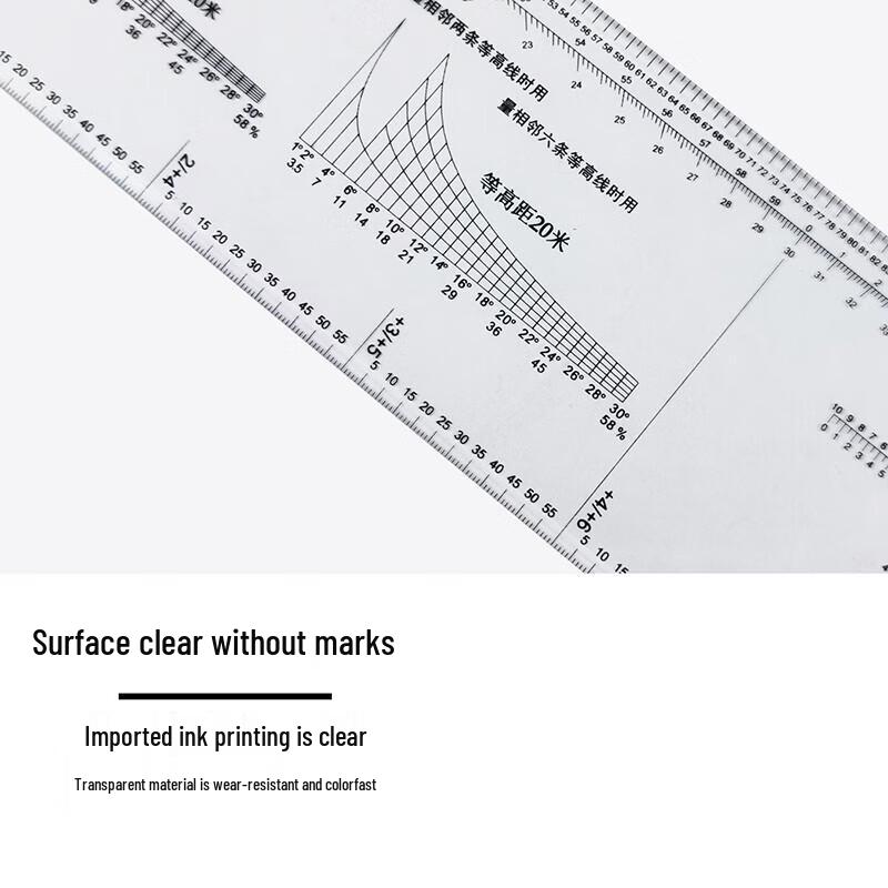 Bingfu 1:50,000 Map Reading Geographic Coordinate Ruler