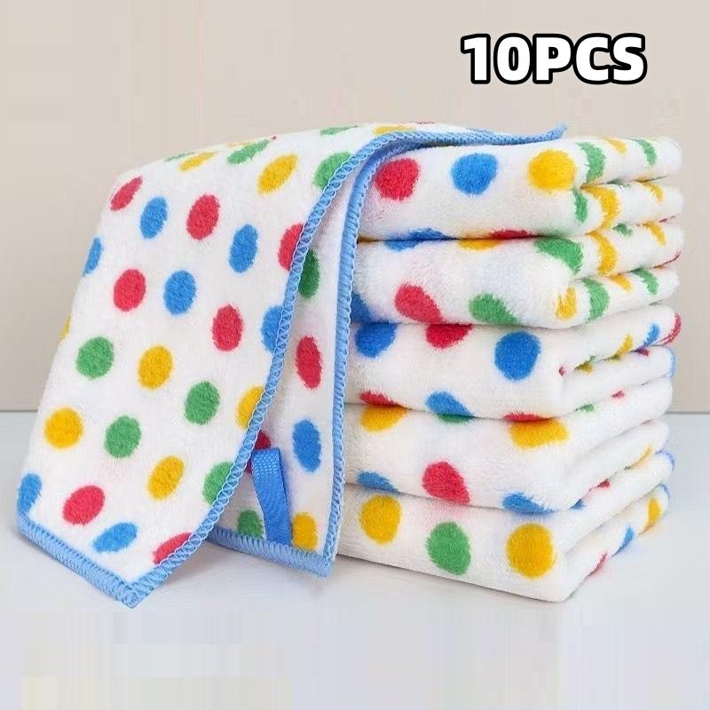 10PCS Microfiber Cleaning Cloth Thickened Dishcloths High Absorbent Scouring Kitchen Washing Dish Rags Household Wipe Towels