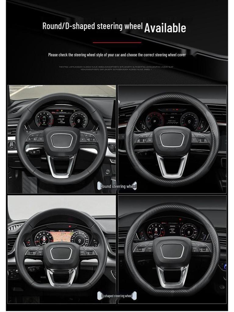 Genuine Leather Steering Wheel Cover for Hyundai ix35, Elantra Yuedong, Mingtu, and Festa - Ultra-Thin Design