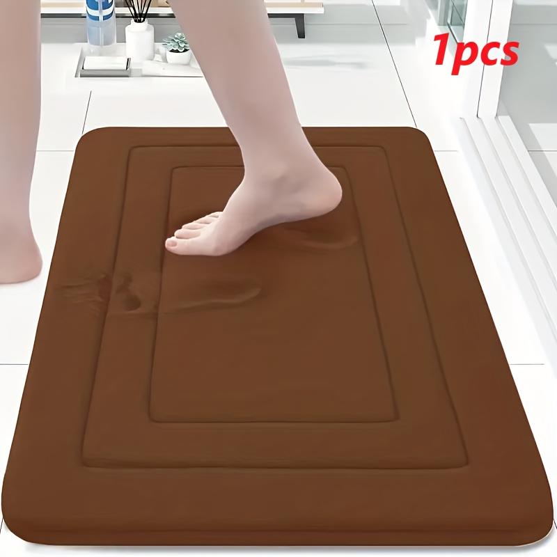 

Luxury Memory Foam Bath Mat - Super Absorbent,Quick Dry,Non-Slip & Soft.Modern Minimalist Design for Home Decor.Multiple Colors. 400MMx600MM коричневий