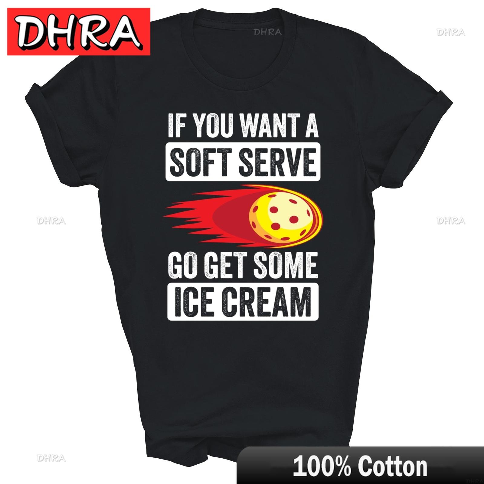 Pickleball Soft Serve Ice Cream Funny Pickleball Unisex Shirt for Women Tee Loose Comfy Shirt T Shirts Gothic Minimalist Soft S