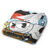 Soft Warm Blanket Child Cupheads & Mugmans Bedding Throws Cartoon Flannel Bedspread For Couch Chair Street Trend Sofa Bed Cover