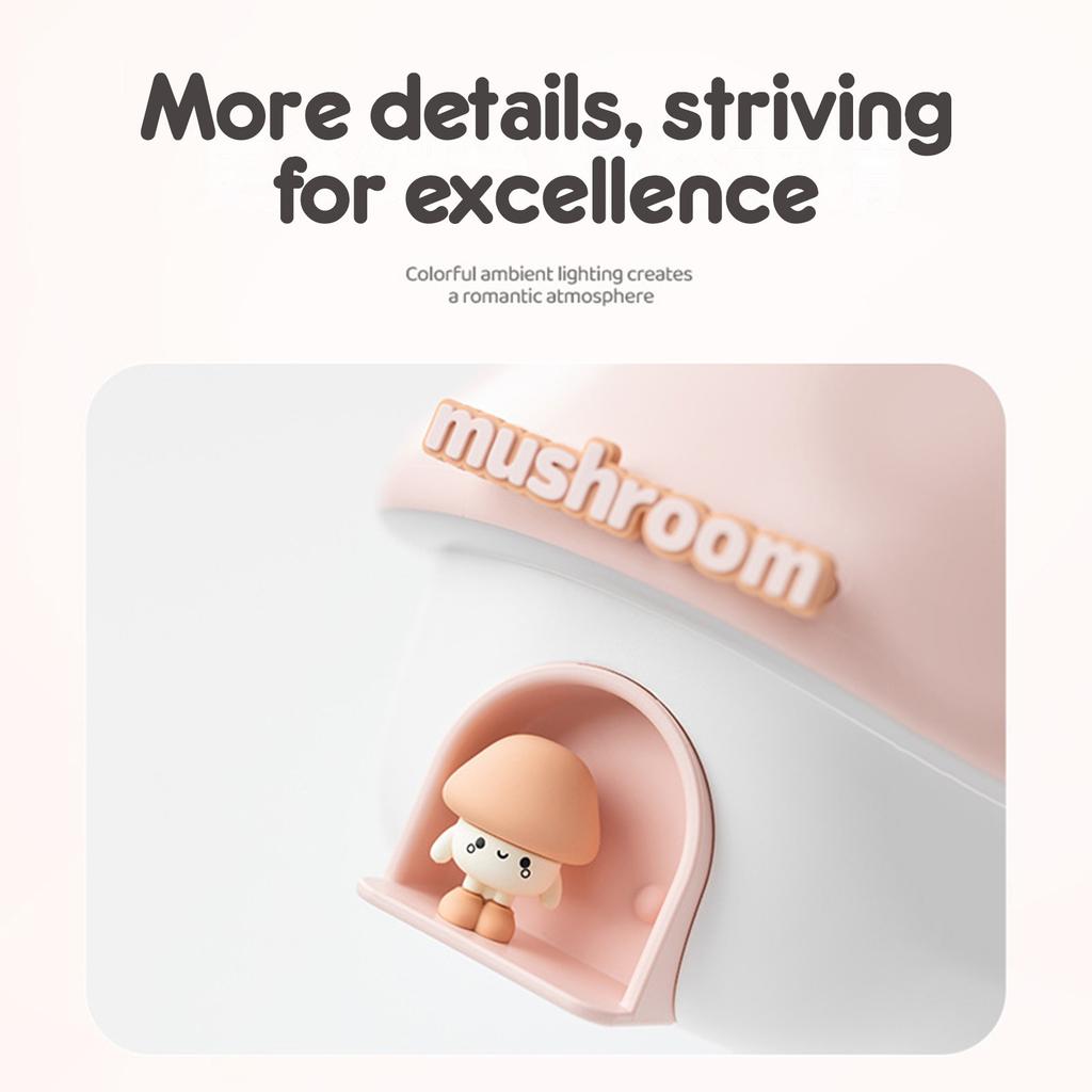 Portable Humidifier, 300ml Small Cool Mist Humidifier, Personal Desktop Humidifiers For Baby Bedroom Travel Home,7 Modes Of Sunset Atmosphere Light