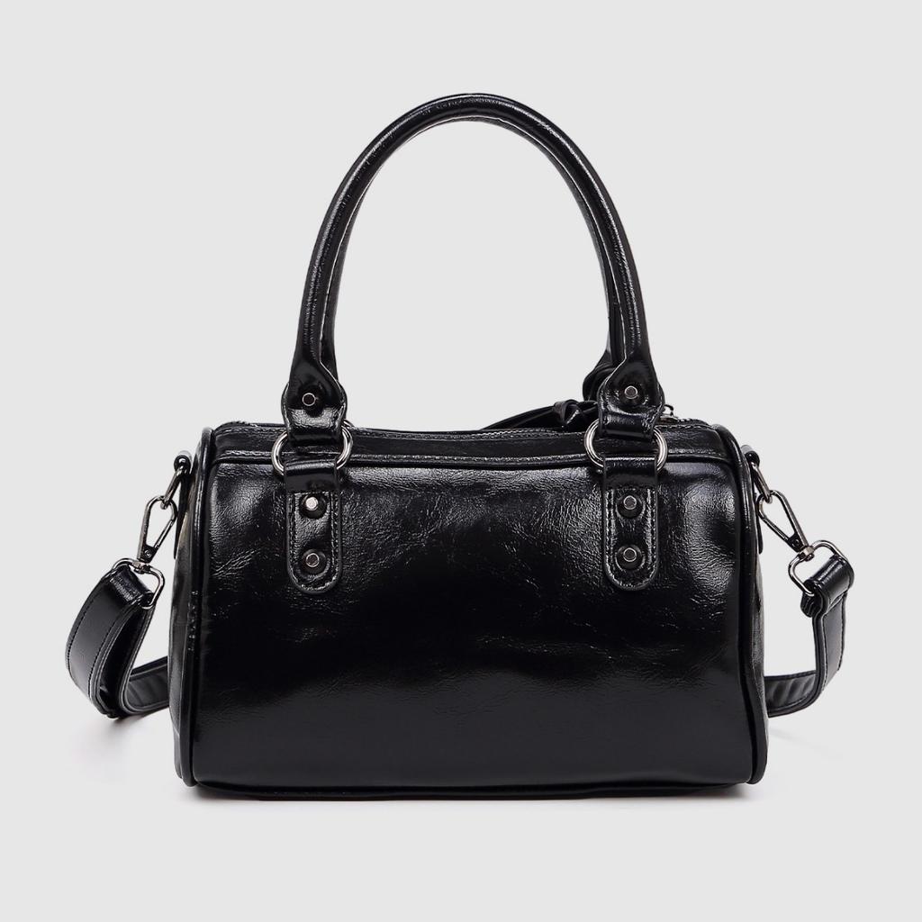 European and American Fashion Rivets Large Capacity Pillow Bag Bowling Motorcycle Handbag Single Shoulder Crossbody Women's Bag