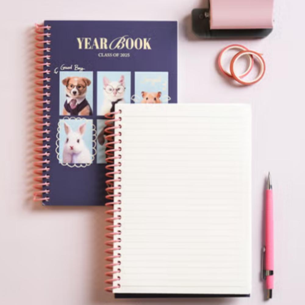 Animal Friends Coloring Lined Notebook A5 100 Sheets