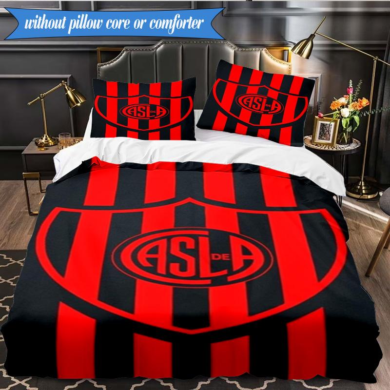 Club Atletico San Lorenzo 3pcs Bedding,Including 1pc Duvet Cover And 2pcs Pillowcases Perfect for Christmas,Ideal for Bedroom, Dormitory