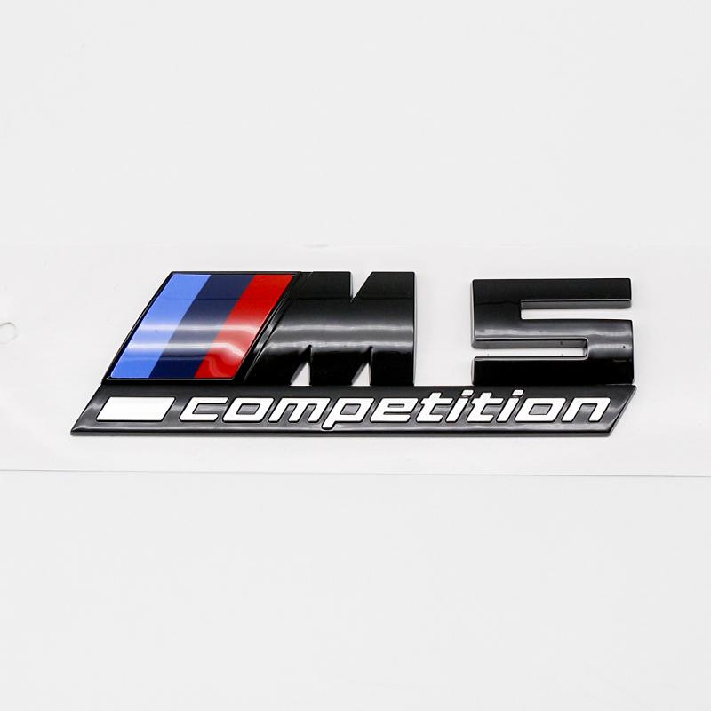 13cm 10.5cm ABS Trunk Emblem Badge For BMW M Power M1 M2 M3 Glossy Black Silver M4 M5 M6 M7 M8 Competition Tuning Accessories