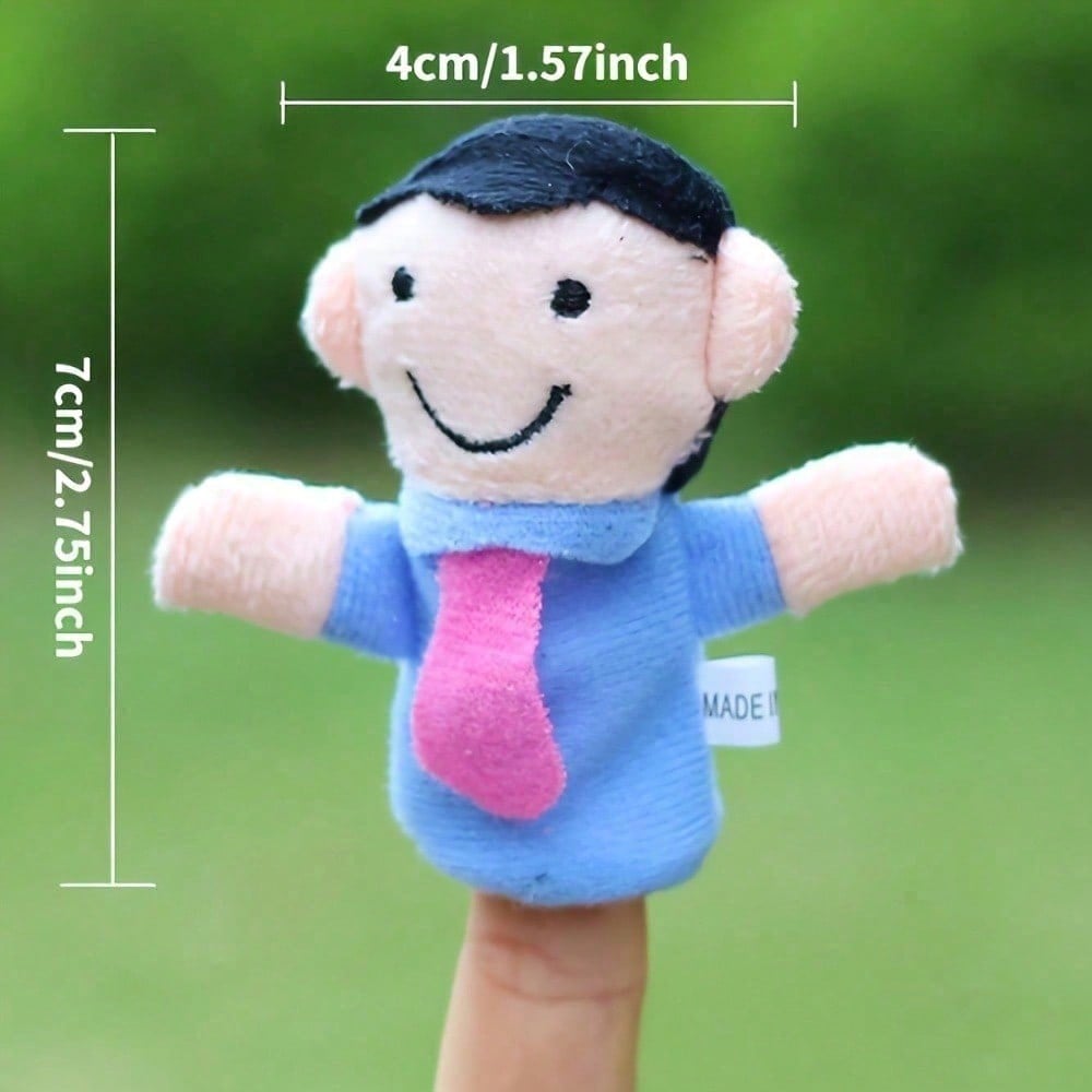Family Fingers Puppets,MISS.MAFA 6pcs Family Hand Puppets Set Plush Hand Puppets For Peoples With Grandparents, Parents, Brother,Sister,Party Gifts,