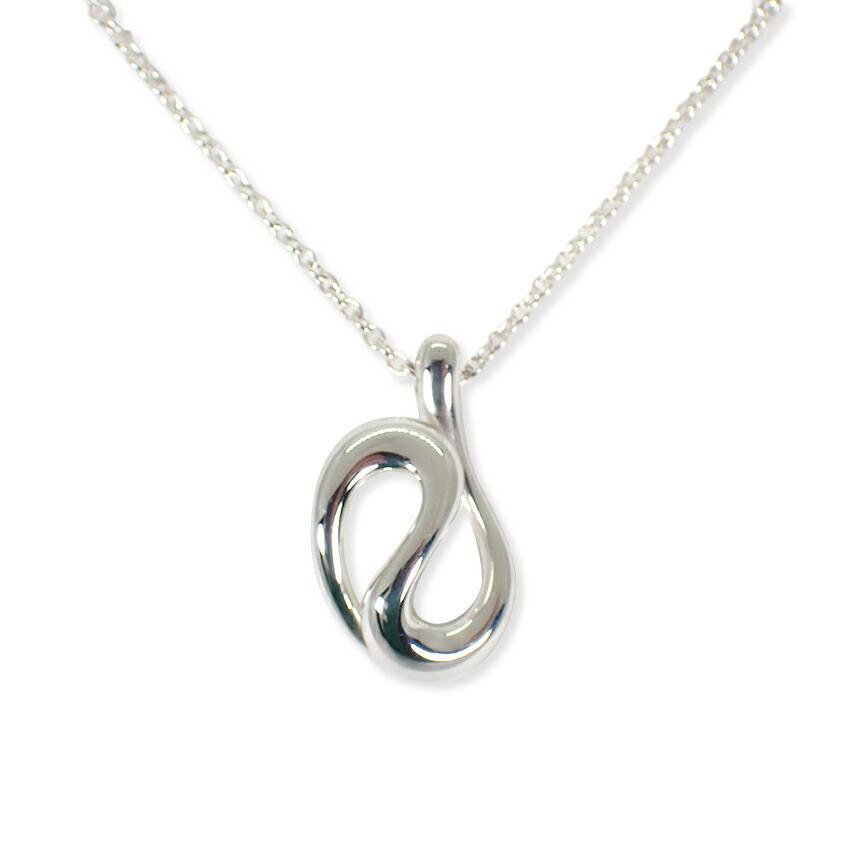 [Used] TIFFANY/Tiffany 925 Open Wave Pendant/Necklace/j9-1