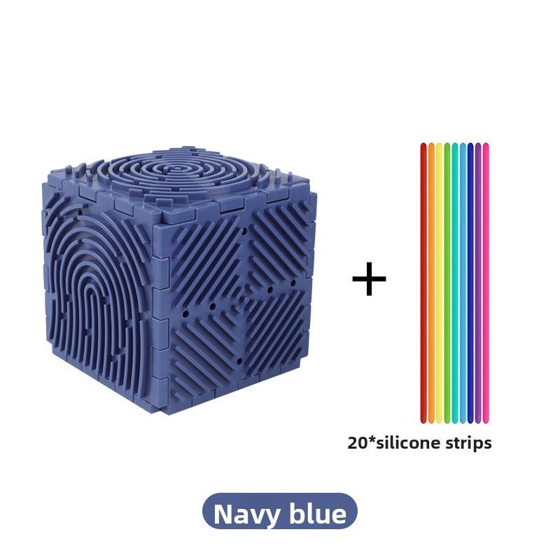 Sensory Decompression Board Toy With 3d Cube Assembly For Child Development