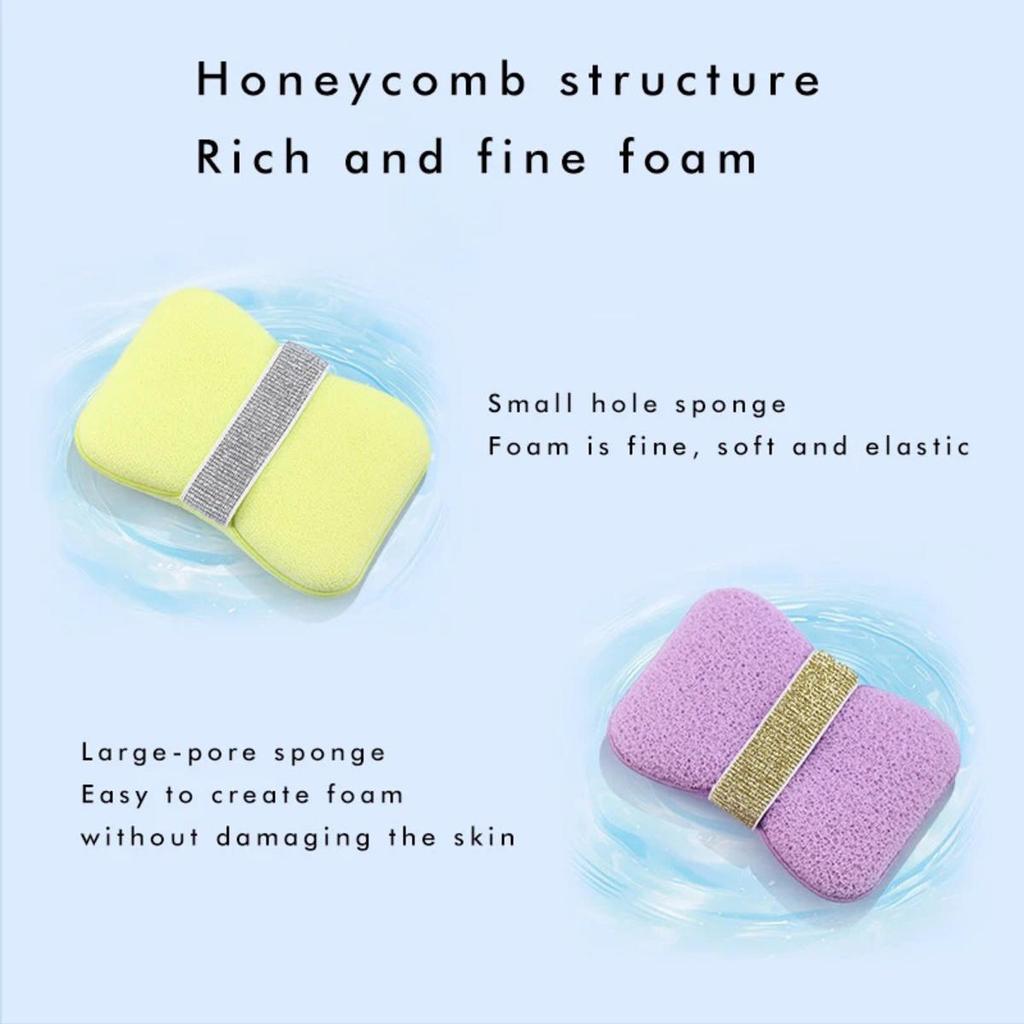1PCS Sponge Soap Bag Bath Cleansing Foaming Net Pouch Body Exfoliating Scrubber Sponges Bathroom Soap Pocket