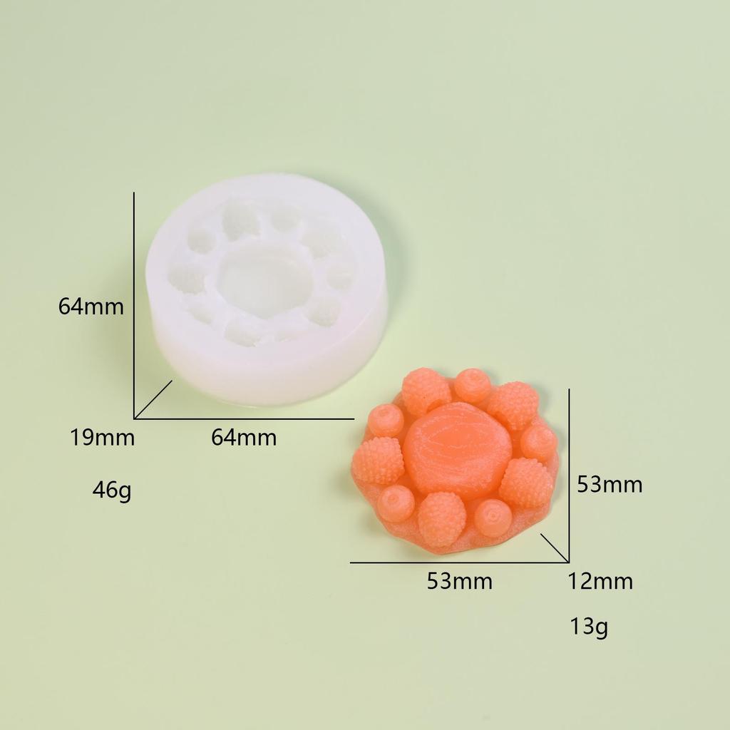 Internet Celebrity Cat Paw & Fruit Taiyaki Silicone Candle Molds