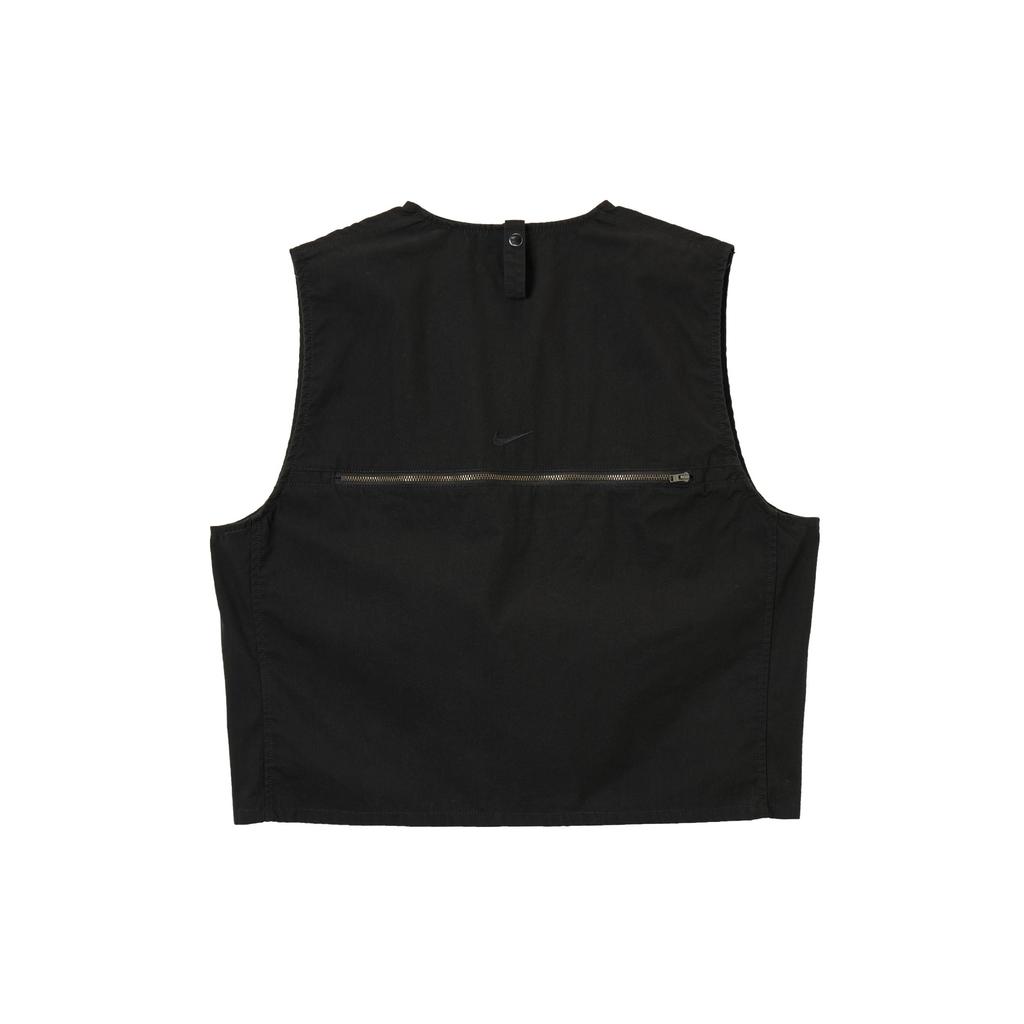 Nike Life Logo Solido Gilet Comodo Tessuto Gilet Uomo Nero FN3215-010