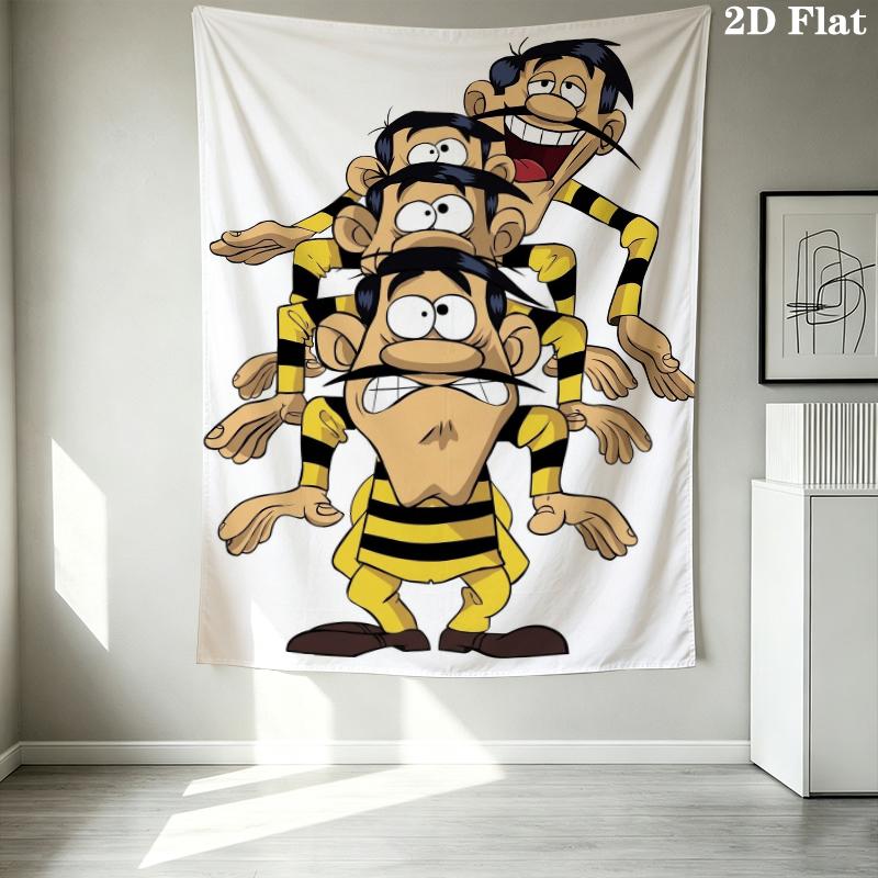 Lucky Luke Wall Tapestry Aesthetic Wall Hanging Printed Fabric Blanket Decorative Tapestries for Bedroom Living Room Home Decor