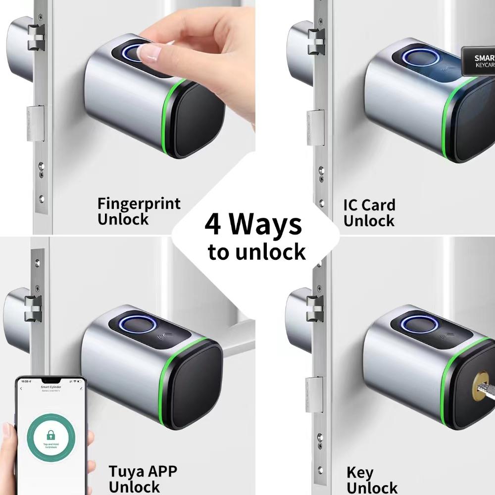 Tuya BT Fingerabdruck-Schloss, intelligenter Türschlosszylinder, elektronischer Schlosskern, schlüssellose Eingangstür