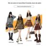 Korean Style Wool Plaid Pleated Mini Skirt for Women - High Waist A-line Slimming Design